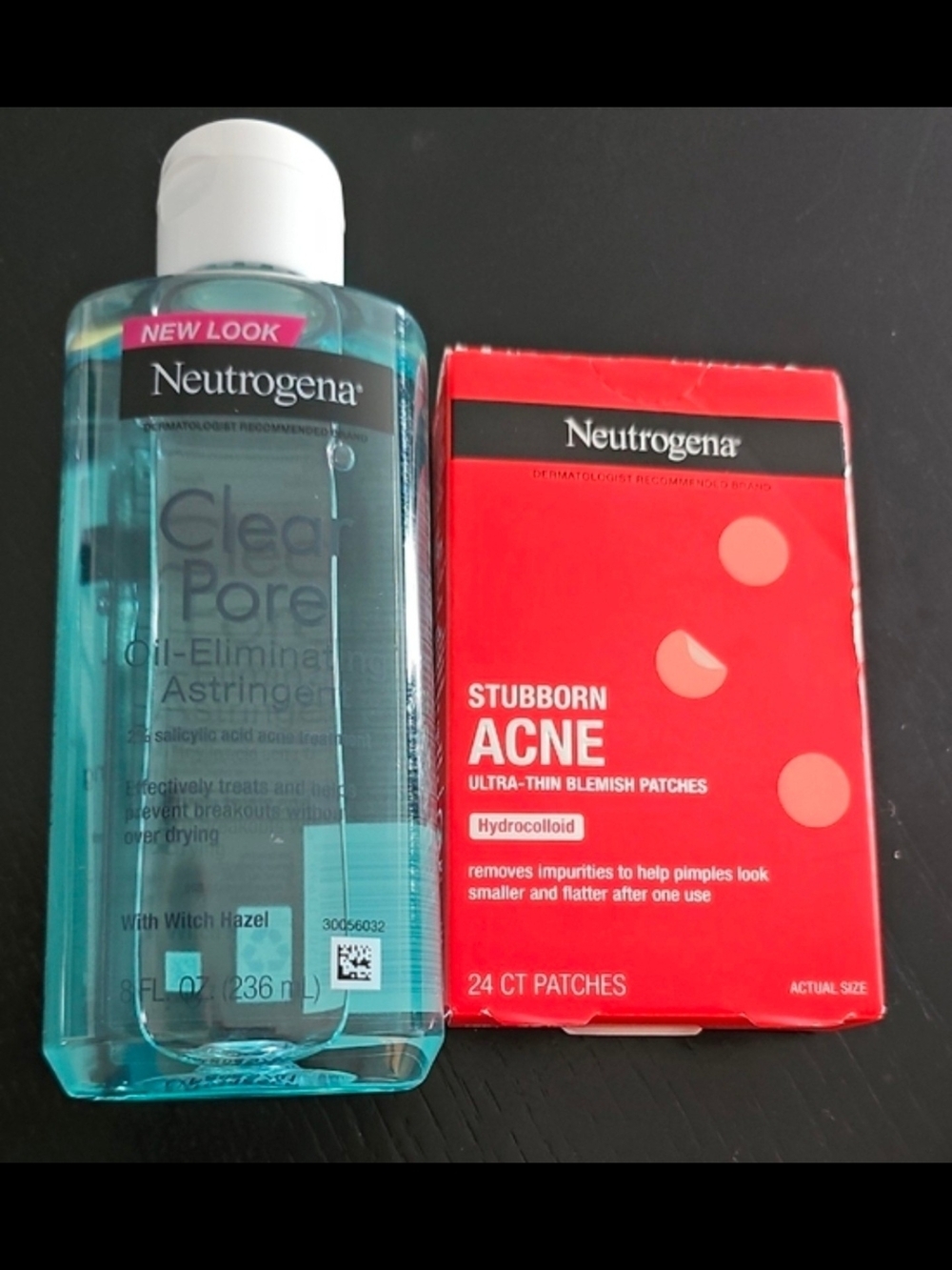 Neutrogena Blue Astringent with Red Acne Patch Box Duo
